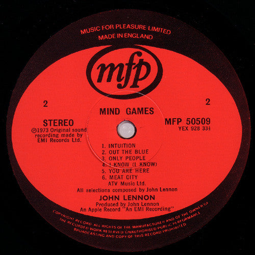 Lennon, John - Mind Games (Vinyl, VG+) (Vinyl LP)