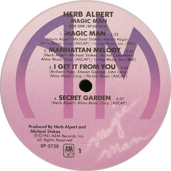 Alpert, Herb - Magic Man (VG+) (Vinyl LP)