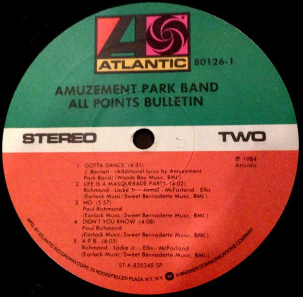 Amuzement Park Band - All Points Bulletin (VG+) (Vinyl LP)