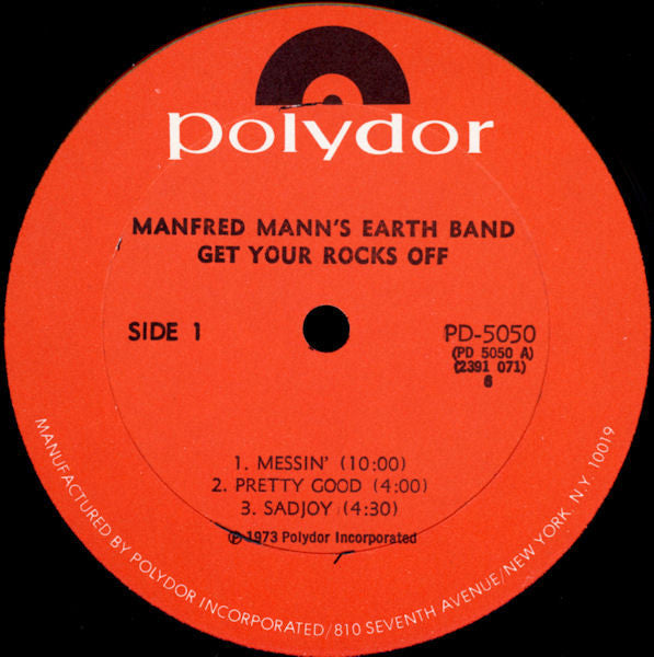 Mann's, Manfred Earth Band - Get Your Rocks Off (VG+) (Vinyl LP)