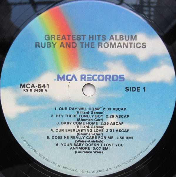 Ruby And The Romantics - Greatest Hits Album (Vinyl, NM or M-) (Vinyl LP)