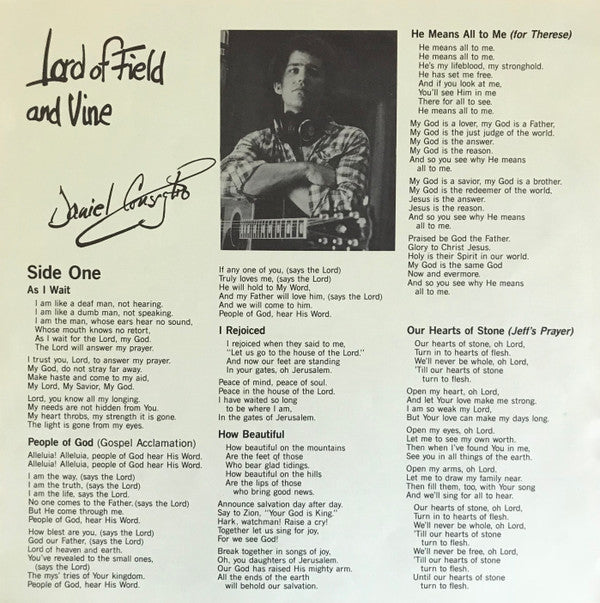 Consiglio, Daniel - Lord Of Field And Vine (M) (Vinyl LP)