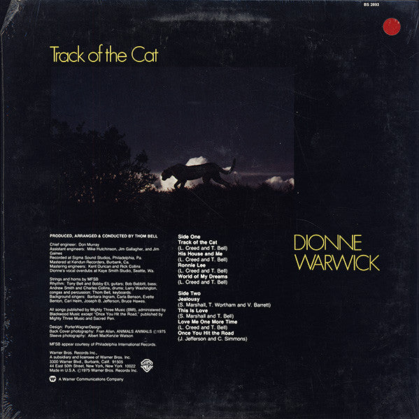 Warwick, Dionne - Track Of The Cat (Vinyl, VG+) (Vinyl LP)
