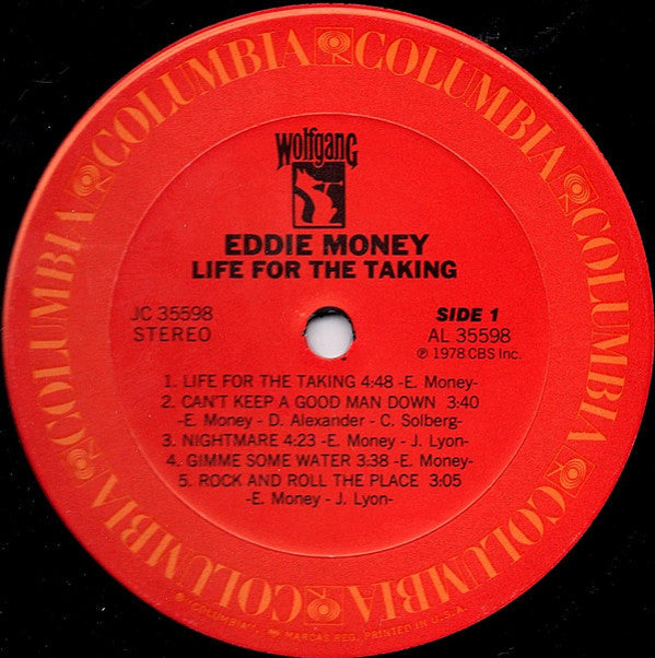 Money, Eddie - Life For The Taking (Vinyl, VG) (Vinyl LP)