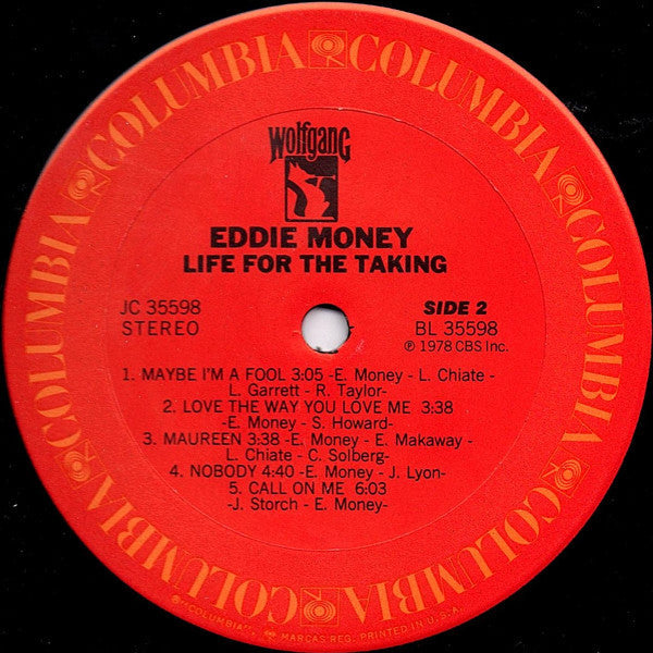 Money, Eddie - Life For The Taking (Vinyl, VG) (Vinyl LP)
