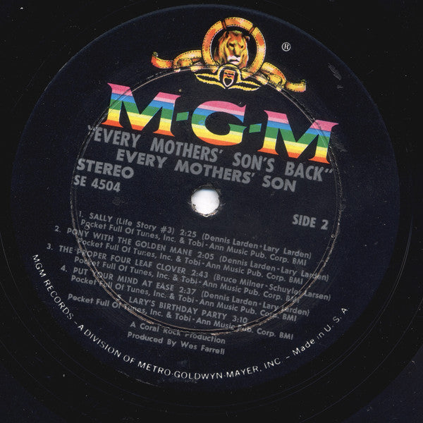 Every Mothers' Son - Every Mothers' Son's Back (VG+) (Vinyl LP)