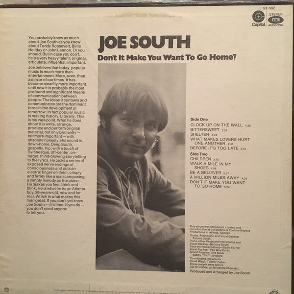 South, Joe - Don't It Make You Want To Go Home (Vinyl, VG) (Vinyl LP)