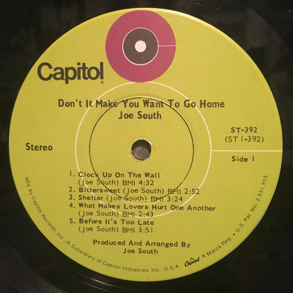 South, Joe - Don't It Make You Want To Go Home (Vinyl, VG) (Vinyl LP)