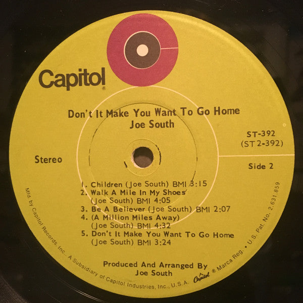 South, Joe - Don't It Make You Want To Go Home (Vinyl, VG) (Vinyl LP)