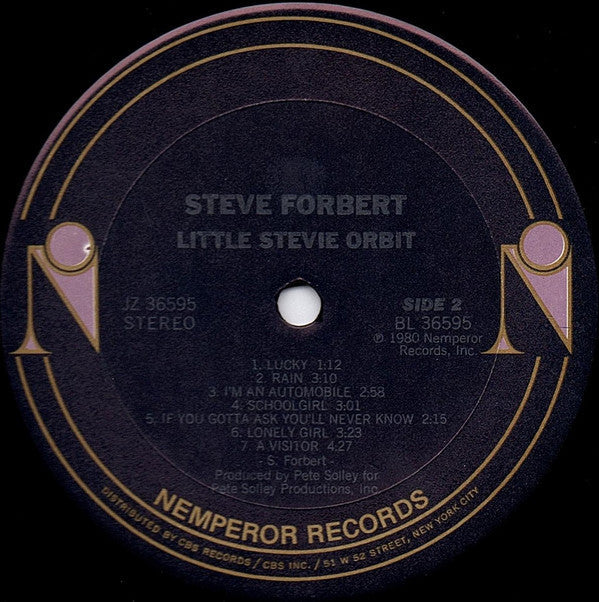 Forbert, Steve - Little Stevie Orbit (VG+) (Vinyl LP)