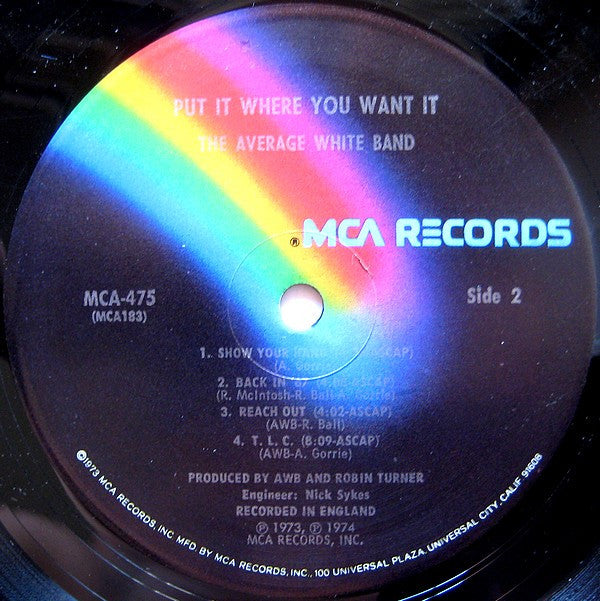 Average White Band - Put It Where You Want It (Vinyl, VG+) (Vinyl LP)