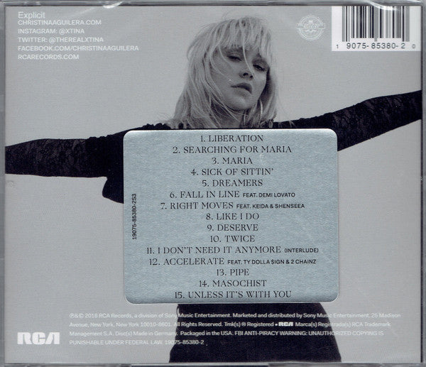 Aguilera, Christina - Liberation (CD, VG+) (Vinyl LP)