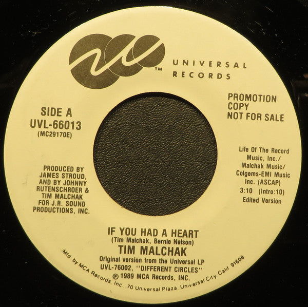 Malchak, Tim - If You Had A Heart (VG+) (Vinyl LP)