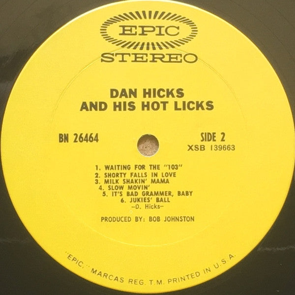 Hicks, Dan & His Hot Licks - Original Recordings (NM or M-) (Vinyl LP)