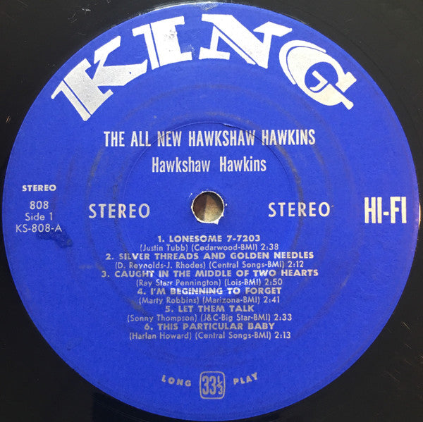 Hawkins, Hawkshaw - The All New Hawkshaw Hawkins (VG+) (Vinyl LP)