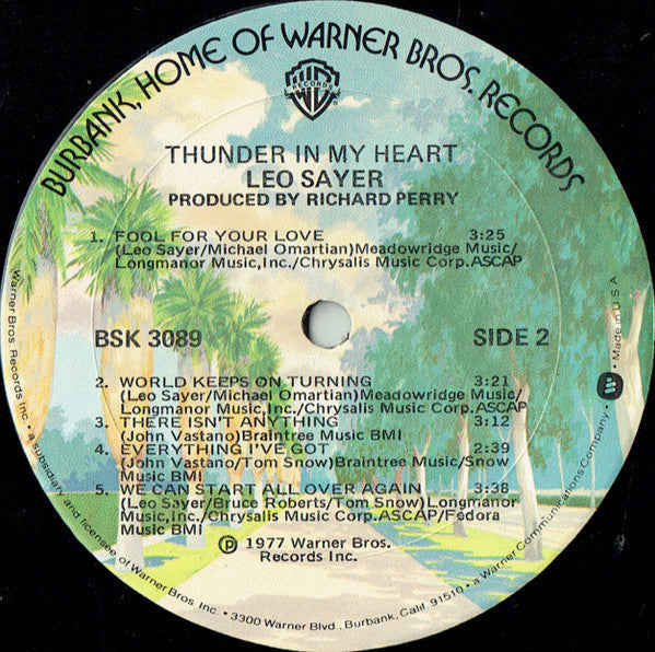 Sayer, Leo - Thunder In My Heart (Vinyl, VG+) (Vinyl LP)