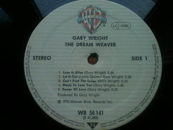Wright, Gary - The Dream Weaver (VG+) (Vinyl LP)