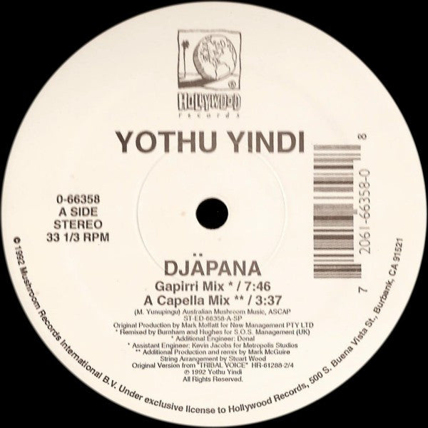 Yothu Yindi - Djapana (VG+) (Vinyl LP)