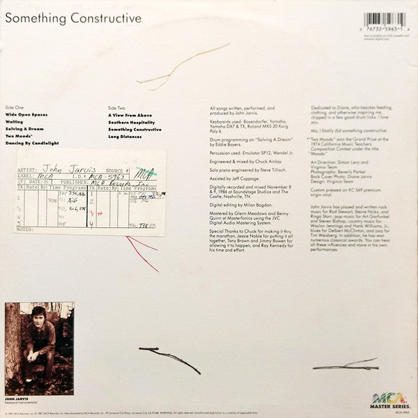Jarvis, John - Something Constructive (VG+) (Vinyl LP)