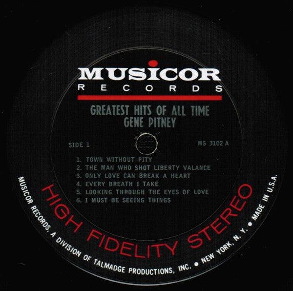 Pitney, Gene - Greatest Hits Of All Times (VG) (Vinyl LP)