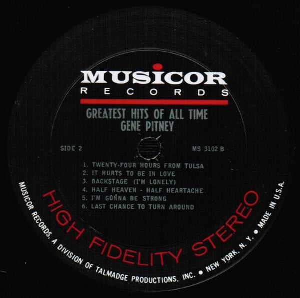 Pitney, Gene - Greatest Hits Of All Times (VG) (Vinyl LP)