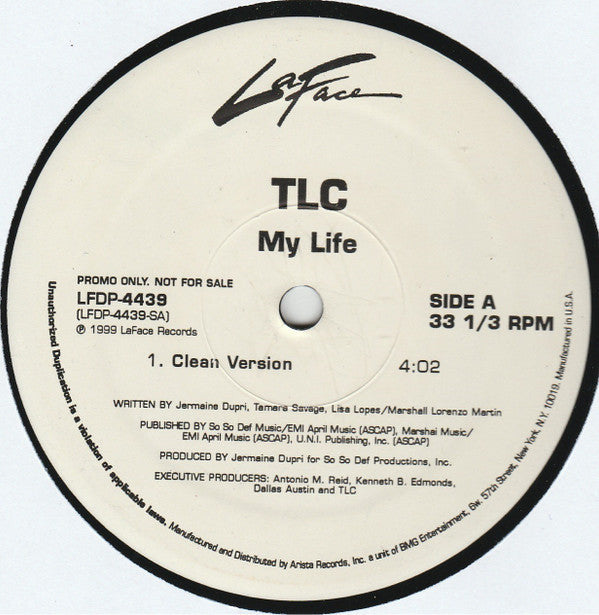TLC - My Life (NM or M-) (Vinyl LP)