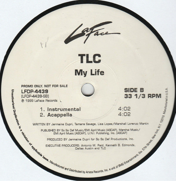 TLC - My Life (NM or M-) (Vinyl LP)