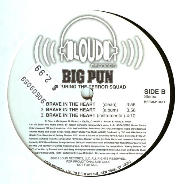 Big Pun - Mamma / Brave In The Heart (NM or M-) (Vinyl LP)