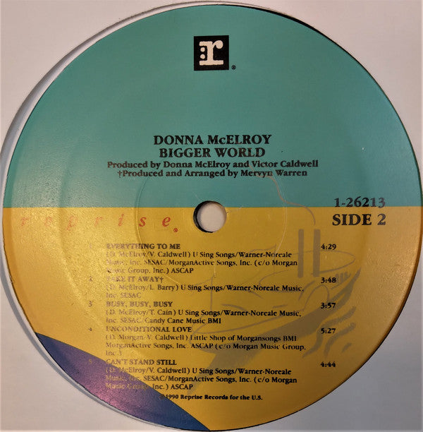 McElroy, Donna - Bigger World (VG+) (Vinyl LP)