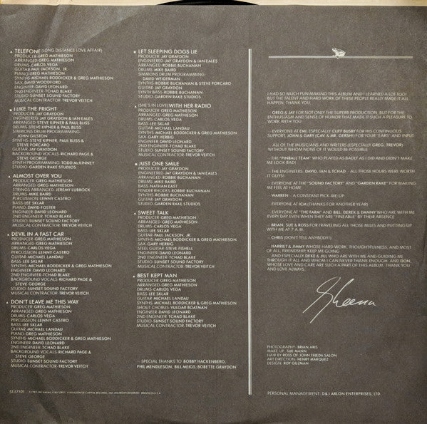 Easton, Sheena - Best Kept Secret (VG+) (Vinyl LP)