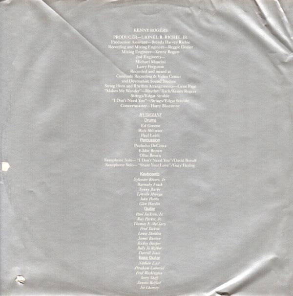 Rogers, Kenny - Share Your Love (Vinyl, VG+) (Vinyl LP)
