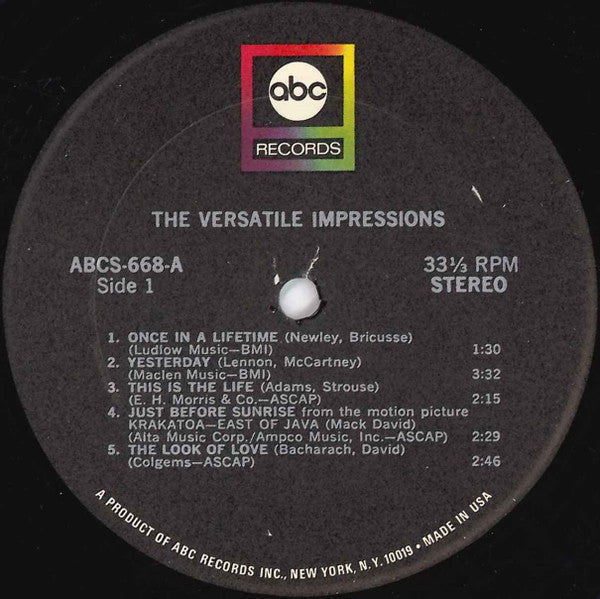 Impressions - The Versatile Impressions (VG+) (Vinyl LP)