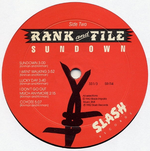 Rank And File - Sundown (VG) (Vinyl LP)