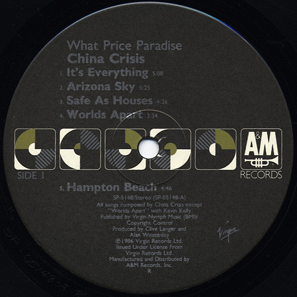 China Crisis - What Price Paradise (VG+) (Vinyl LP)