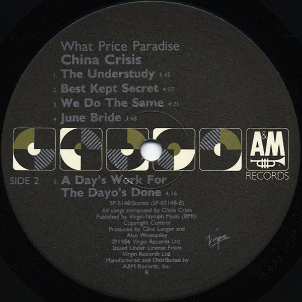 China Crisis - What Price Paradise (VG+) (Vinyl LP)