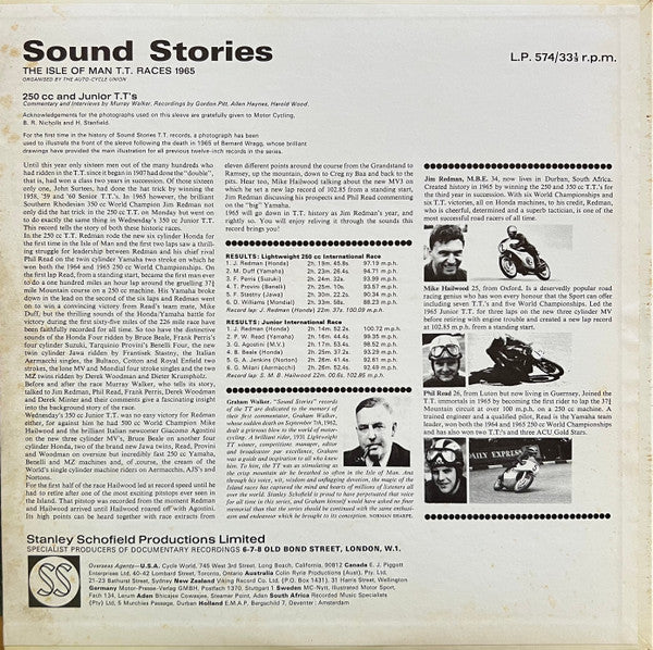 Walker, Murray - The Isle Of Man T.T. Races 1965 (Vinyl, VG) (Vinyl LP)