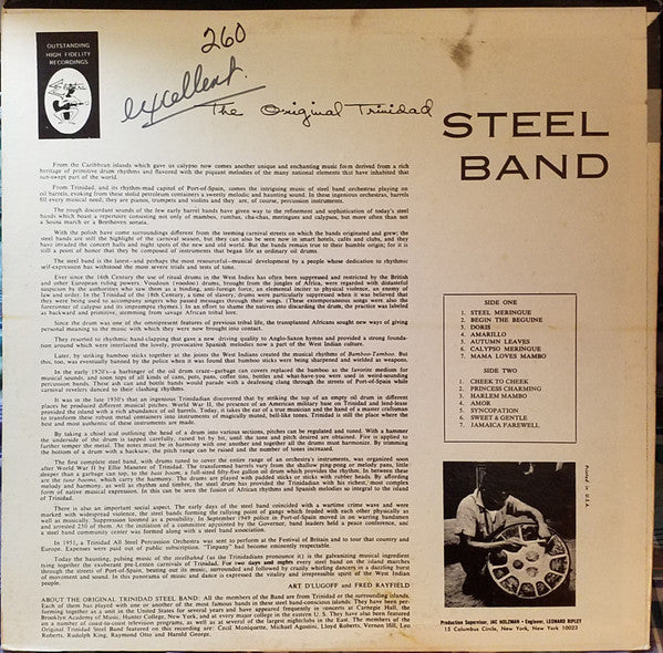 Original Trinidad Steel Band - The Original Trinidad Steel Band (Vinyl, VG+) (Vinyl LP)