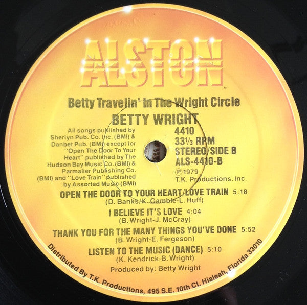 Wright, Betty - Betty Travelin' In The Wright Circle (VG) (Vinyl LP)