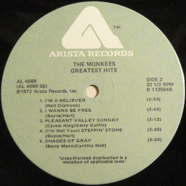 Monkees - Greatest Hits (Vinyl, VG+) (Vinyl LP)