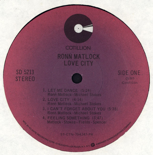 Matlock, Ronn - Love City (VG) (Vinyl LP)