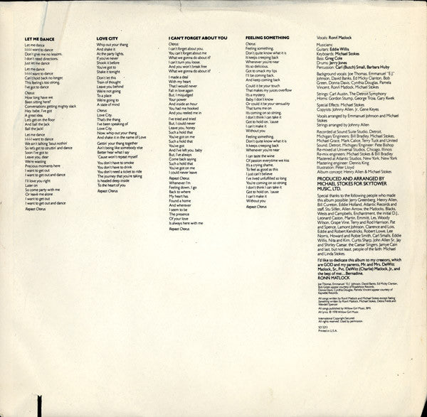 Matlock, Ronn - Love City (VG) (Vinyl LP)