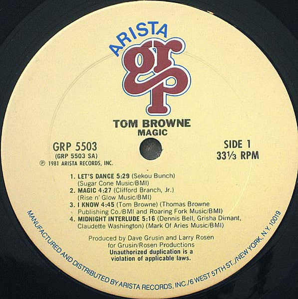 Browne, Tom - Magic (VG) (Vinyl LP)