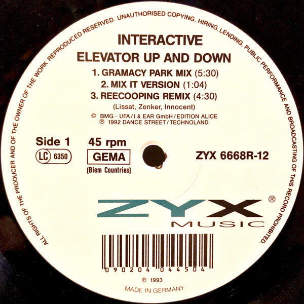 Interactive - Elevator Up And Down (VG) (Vinyl LP)