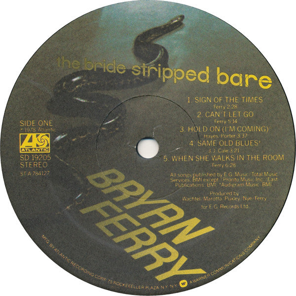 Ferry, Bryan - The Bride Stripped Bare (VG+) (Vinyl LP)