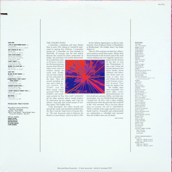 Orbison, Roy - Regeneration (NM or M-) (Vinyl LP)