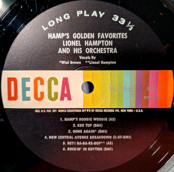 Hampton, Lionel And His Orchestra - Hamp's Golden Favorites (VG+) (Vinyl LP)