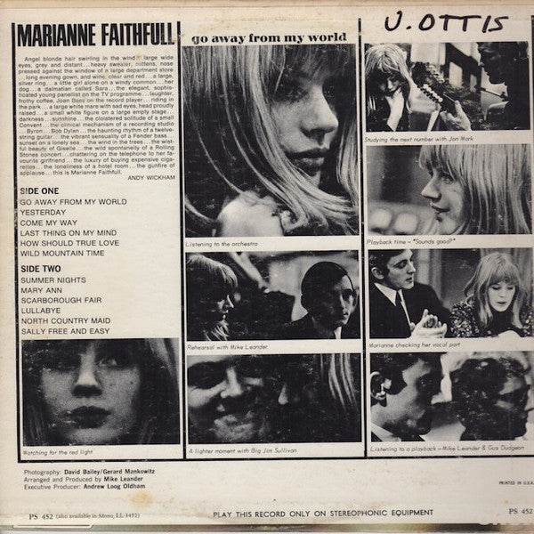 Faithfull, Marianne - Go Away From My World (VG) (Vinyl LP)