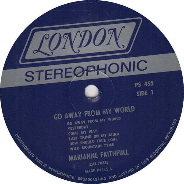 Faithfull, Marianne - Go Away From My World (VG) (Vinyl LP)