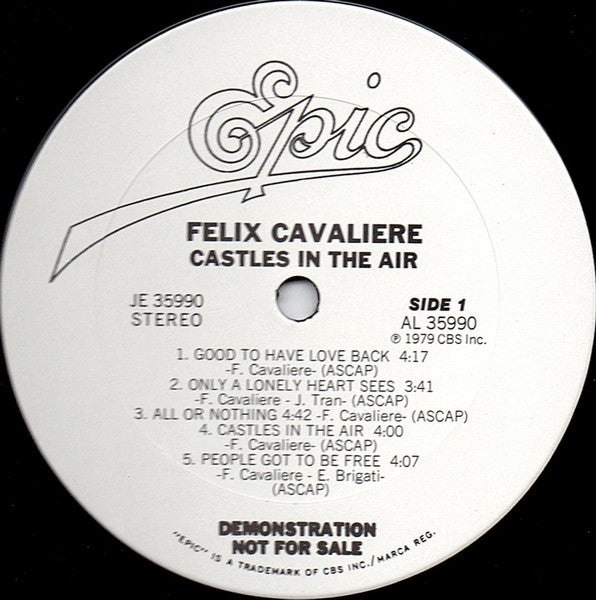 Cavaliere, Felix - Castles In The Air (VG+) (Vinyl LP)
