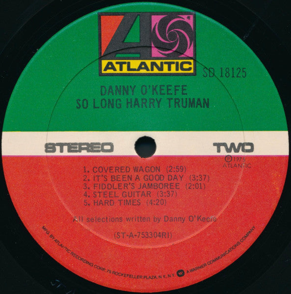 O'Keefe, Danny - So Long Harry Truman (VG) (Vinyl LP)